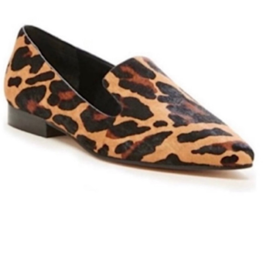Sole Society So-Kapa Natural/Multi Big Leopard flats.
